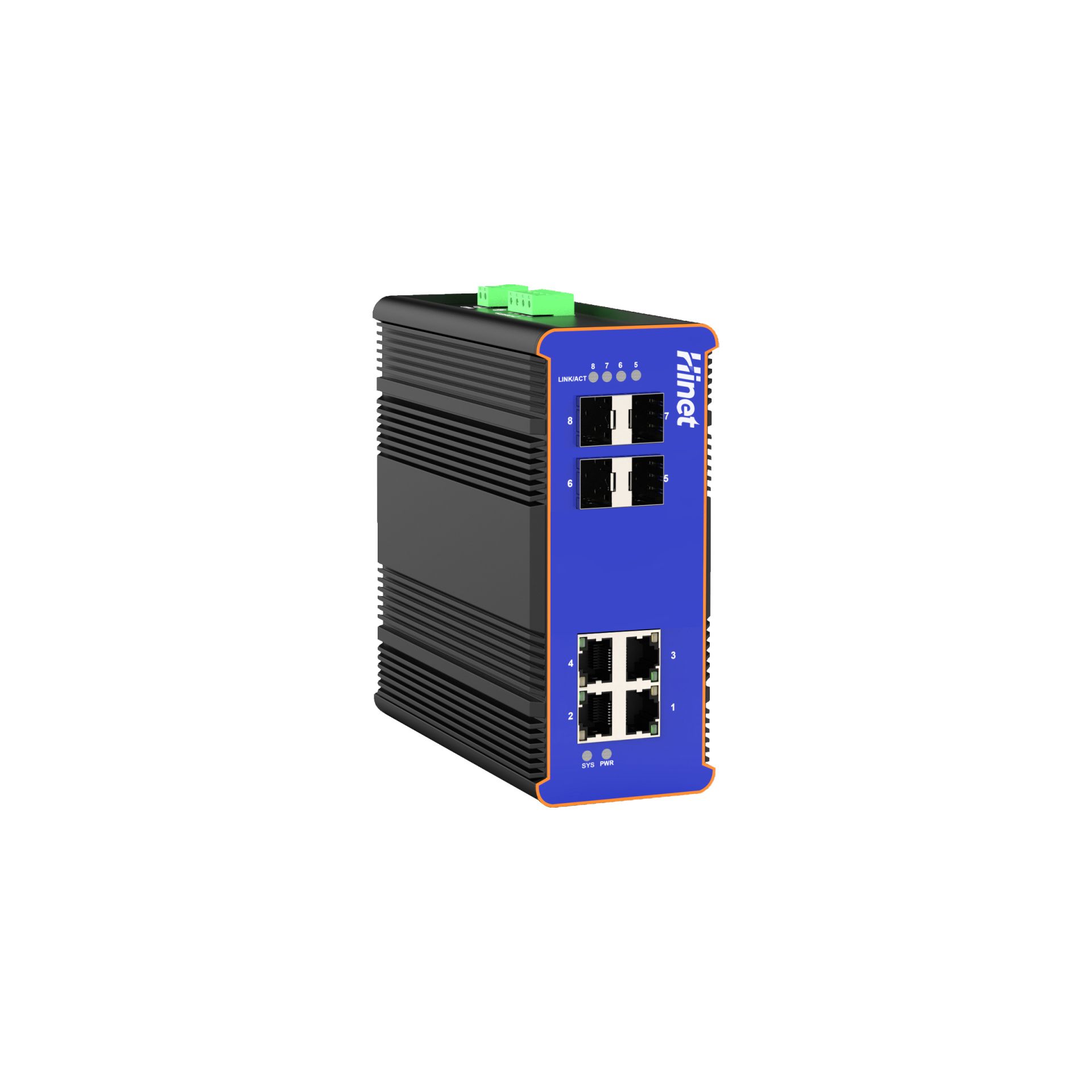 IDS1804F4 4个千兆RJ45口+ 4个千兆 SFP插槽口二层管理导轨式工业交换机